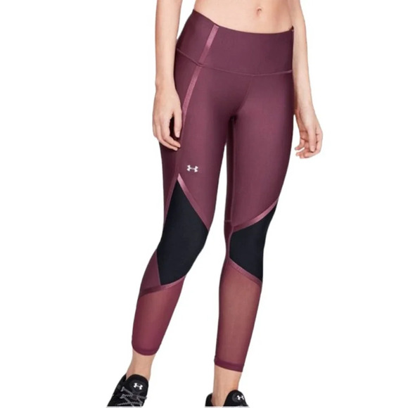 UA Under Armour Women’s Heatgear Shine Ankle Crop Compression Size M - Picture 1 of 7